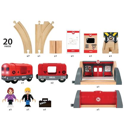 BRIO World Metrosæt - Rød 33513 BRIO World Metrosæt - Rød 33513