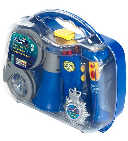 Klein Politisæt i Kuffert - 6 stk - Blå