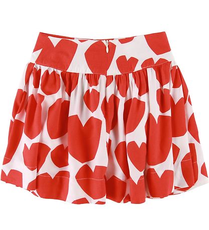 Stella McCartney Kids Nederdel - Hvid/Rød m. Hjerter