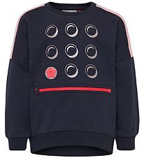 LEGO® Duplo Sweatshirt - LWSun - Navy m. Rosa/Sølv LEGO® Duplo Sweatshirt - LWSun - Navy m. Rosa/Sølv