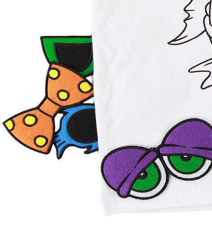 Stella McCartney Kids T-shirt - Hvid m. Fisk/Patches Stella McCartney Kids T-shirt - Hvid m. Fisk/Patches