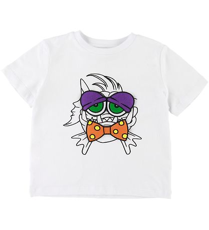 Stella McCartney Kids T-shirt - Hvid m. Fisk/Patches Stella McCartney Kids T-shirt - Hvid m. Fisk/Patches