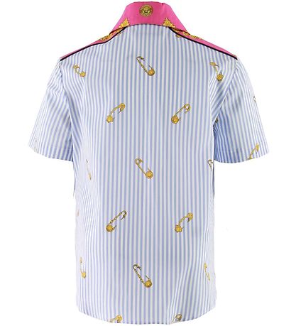 Versace Bluse - Hellblau/Pink Versace Bluse - Hellblau/Pink