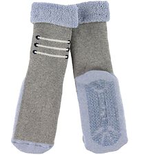 Melton Sokken - ABS - Grijs/Blauw Melton Sokken - ABS - Grijs/Blauw