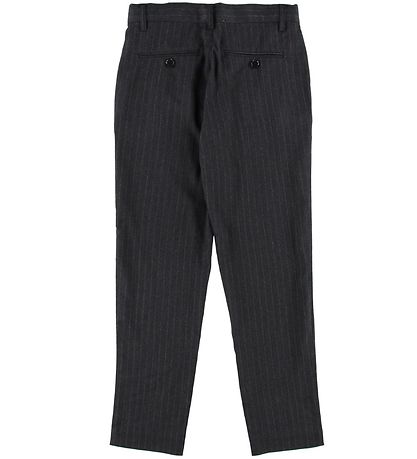 Grunt Bukser - Rick - Grå Stribet