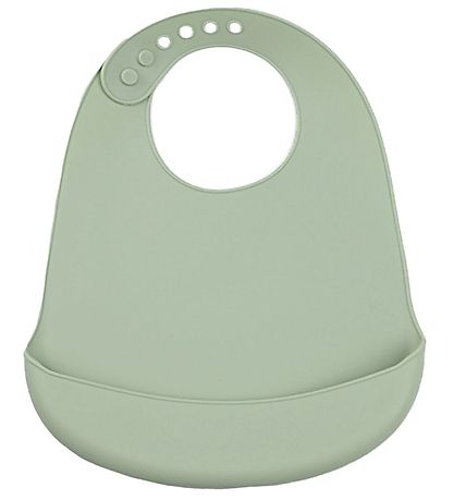 Bavoir Tiny Tot - Silicone - Vert Cendré