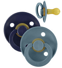 BIBS Colour Sutter - Str. 2 - 2-pak - Rund - Deep Space/Petrol