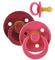 BIBS Colour Sutter - Str. 2 - 2-pak - Rund - Coral/Ruby