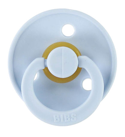 BIBS Colour Sutter - Str. 1 - 2-pak - Rund - Sky Blue/Baby Blue BIBS Colour Sutter - Str. 1 - 2-pak - Rund - Sky Blue/Baby Blue