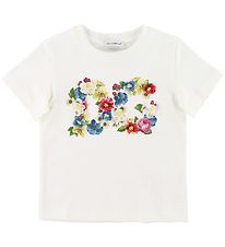 Dolce & Gabbana T-shirt - Blooming - Hvid m. Logo Dolce & Gabbana T-shirt - Blooming - Hvid m. Logo