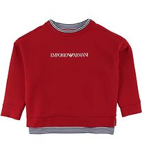 Emporio Armani Bluse - Rød m. Logo Emporio Armani Bluse - Rød m. Logo