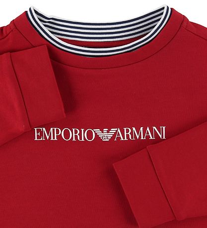 Emporio Armani Pullover - Rot m. Logo Emporio Armani Pullover - Rot m. Logo