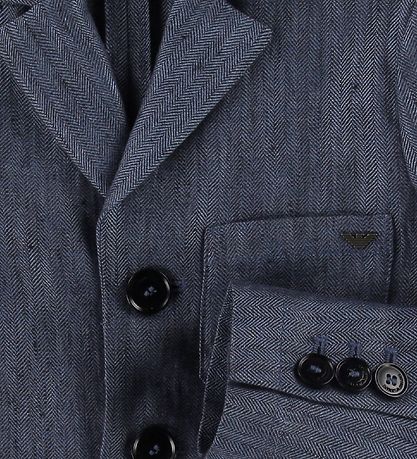 Emporio Armani Jakkesæt - Hør - Blåmeleret