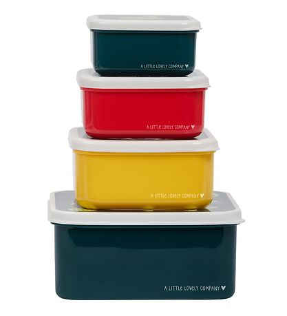 A Little Lovely Company Lunchbox Set - 4 Parts - Jungle Tiger A Little Lovely Company Lunchbox Set - 4 Parts - Jungle Tiger