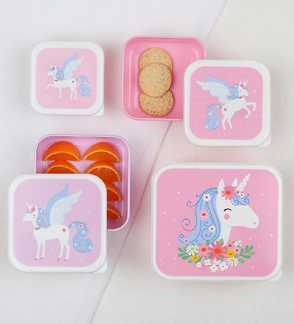 A Little Lovely Company Madkassesæt - 4 Dele - Unicorn A Little Lovely Company Madkassesæt - 4 Dele - Unicorn