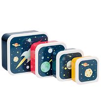 A Little Lovely Company Lunchbox Set - 4 Parts - Space A Little Lovely Company Lunchbox Set - 4 Parts - Space