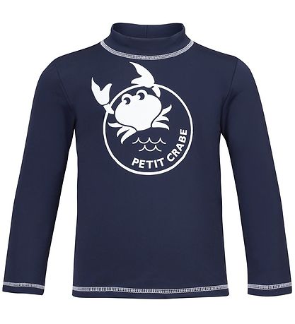 Petit Crabe Badebluse - Sydney - UV50+ - Navy m. Krabbe Petit Crabe Badebluse - Sydney - UV50+ - Navy m. Krabbe