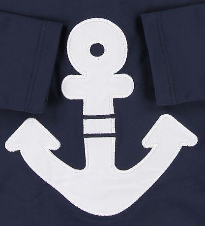 Petit Crabe Coverall Swimsuit - Lou - UV50+ - Navy w. Anchor Petit Crabe Coverall Swimsuit - Lou - UV50+ - Navy w. Anchor