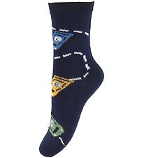 Melton Strømper - Navy m. Biler Melton Strømper - Navy m. Biler