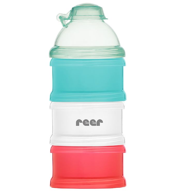 Reer Mælkepulver/Madbeholder - 4 stk - Blå/Rød