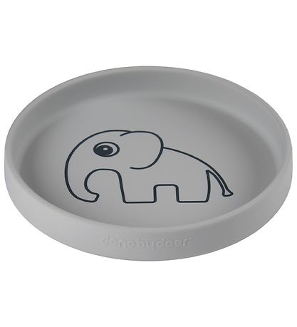 Done By Deer Plate - Silicone - Elphee - Grey Done By Deer Plate - Silicone - Elphee - Grey