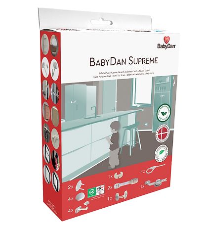 BabyDan Børnesikring - Supreme - 16 dele - Hvid BabyDan Børnesikring - Supreme - 16 dele - Hvid