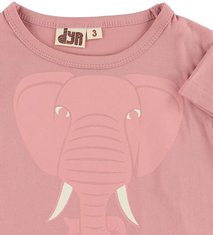 DYR T-shirt - DYRWildlife - Rose Glow m. Elefant DYR T-shirt - DYRWildlife - Rose Glow m. Elefant