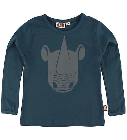 DYR Bluse - Mammal - Dark Ocean m. Næsehorn