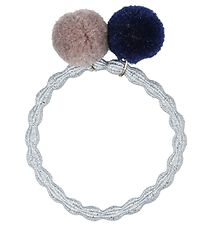 Kknekki Haarelastiek - Zilver Glitter m. Pompon Kknekki Haarelastiek - Zilver Glitter m. Pompon