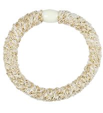 Kknekki Haarelastiek - Wit/Goud Fluweel m. Glitter Kknekki Haarelastiek - Wit/Goud Fluweel m. Glitter