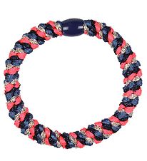 Kknekki Hair Tie - Dusty Blue/Neon Pink Glitter Kknekki Hair Tie - Dusty Blue/Neon Pink Glitter