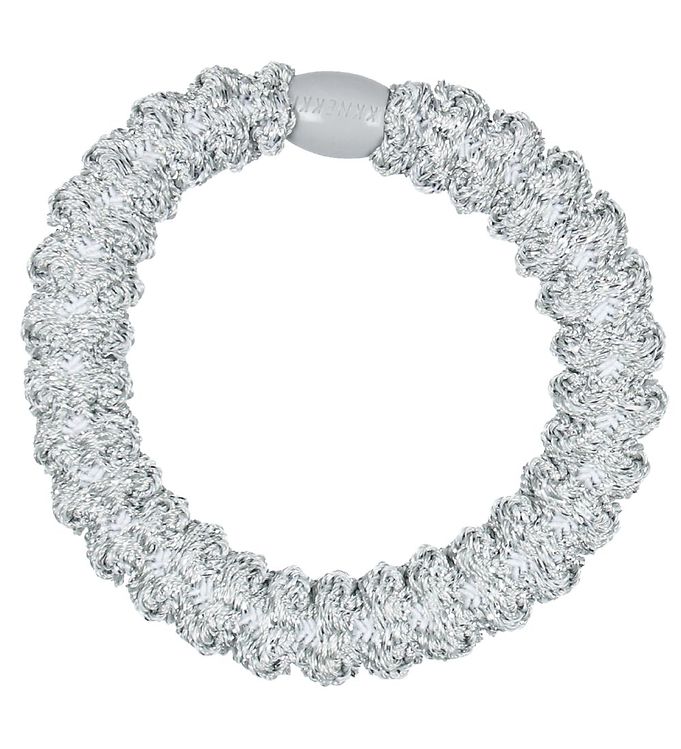 Kknekki Hårelastik - Sølv Glimmer m. Lace