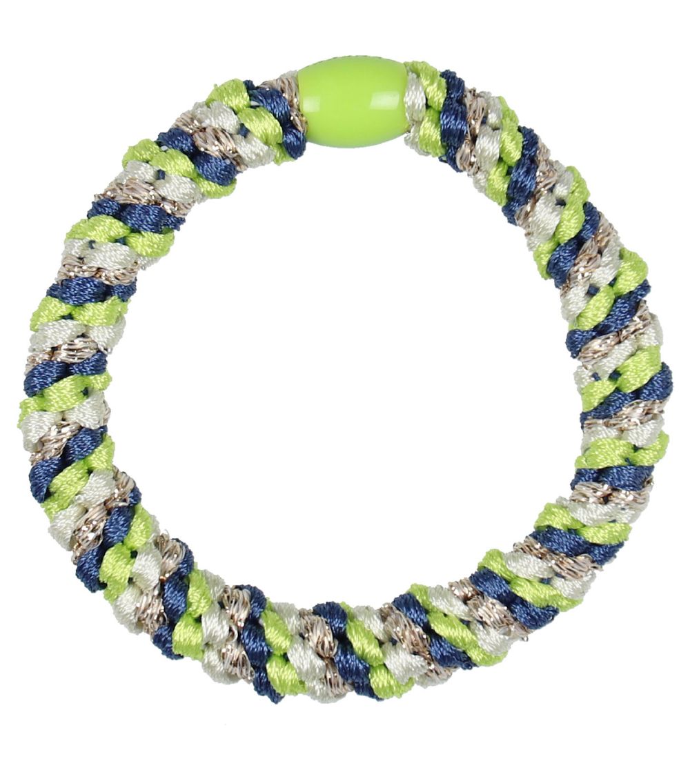 Kknekki Haargummi - Mattblau/Limette Glitzer - Kknekki - One Size - Haarschmuck