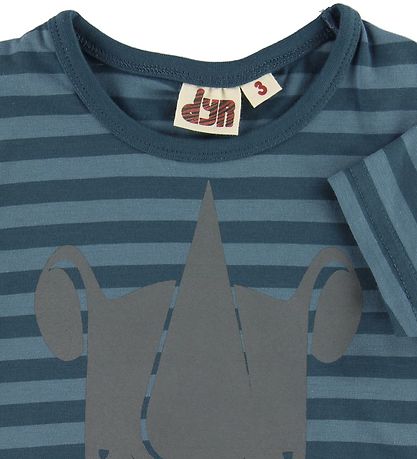 DYR T-shirt - Growl - Dark Ocean/Grey Steel m. Næsehorn