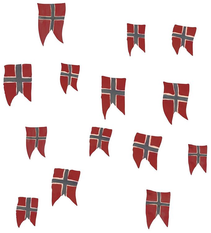 That's Mine Wallstickers - 14 stk - Norsk Flag