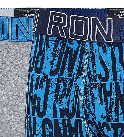 CR7 Boxershorts - 2-pak - Gråmeleret/Turkis m. Print