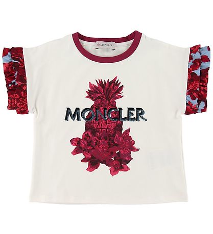 Moncler Sæt - T-shirt/Shorts - Completo - Creme/Blå