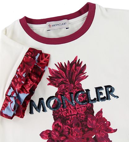 Moncler Sæt - T-shirt/Shorts - Completo - Creme/Blå