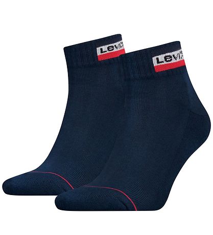 Levis Ankle Socks - 2-pack - Mid Cut - Navy Levis Ankle Socks - 2-pack - Mid Cut - Navy