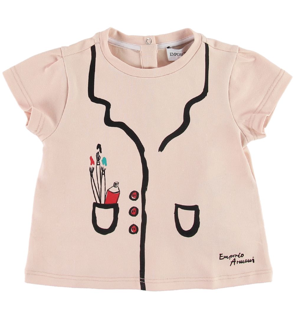 Emporio Armani T-Shirt - Puder - Emporio Armani - 74 - T-Shirts