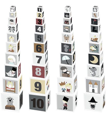 Kids by Friis Stacking Blocks - 10 pcs - Fairytale