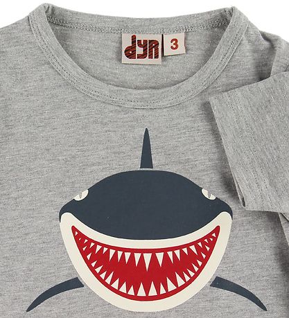DYR T-shirt - Primate - Gråmeleret m. Haj
