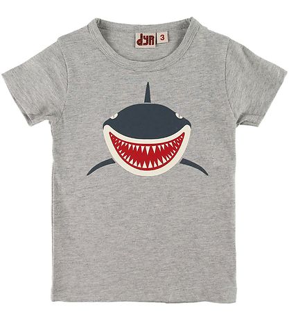 DYR T-shirt - Primate - Gråmeleret m. Haj