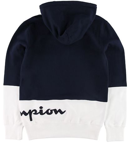 Champion Fashion Hættetrøje - Half Zip - Navy/Hvid Champion Fashion Hættetrøje - Half Zip - Navy/Hvid