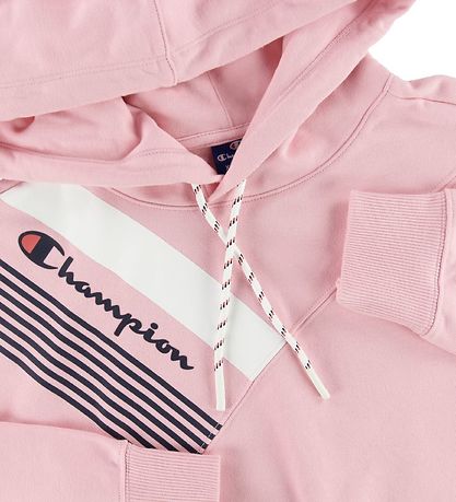 Champion Fashion Hættetrøje - Pink m. Print Champion Fashion Hættetrøje - Pink m. Print