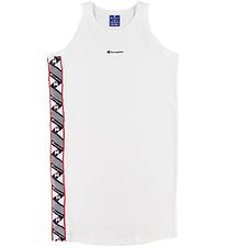 Champion Fashion Kjole u/æ - Hvid m. Stribe