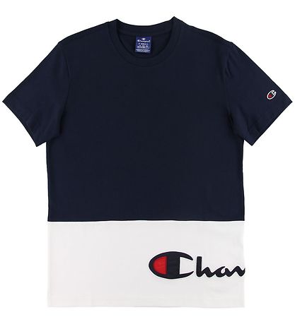 Champion Fashion T-Shirt - Navy/Weiß m. Logo Champion Fashion T-Shirt - Navy/Weiß m. Logo