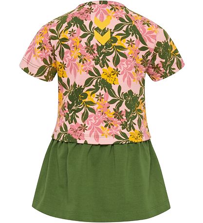 Hummel Kleid - HMLAuli - Pink/Grün m. Blumen Hummel Kleid - HMLAuli - Pink/Grün m. Blumen