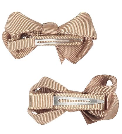 By Stær Hårsløjfe - 2-pak - 6 cm - Beige