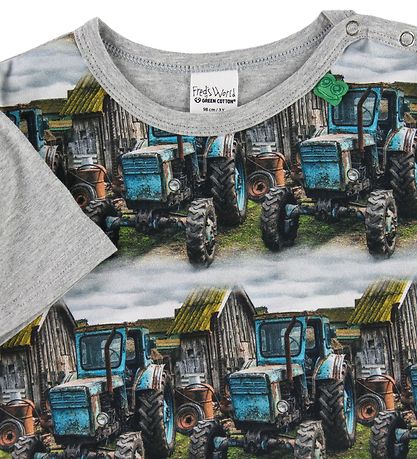 Freds World T-shirt - Farming Photo - Gråmeleret Freds World T-shirt - Farming Photo - Gråmeleret